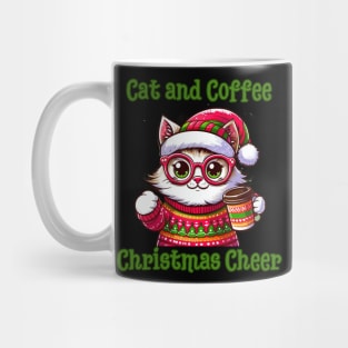 I Love Coffee Christmas And Cats, Cat And Coffee Mug